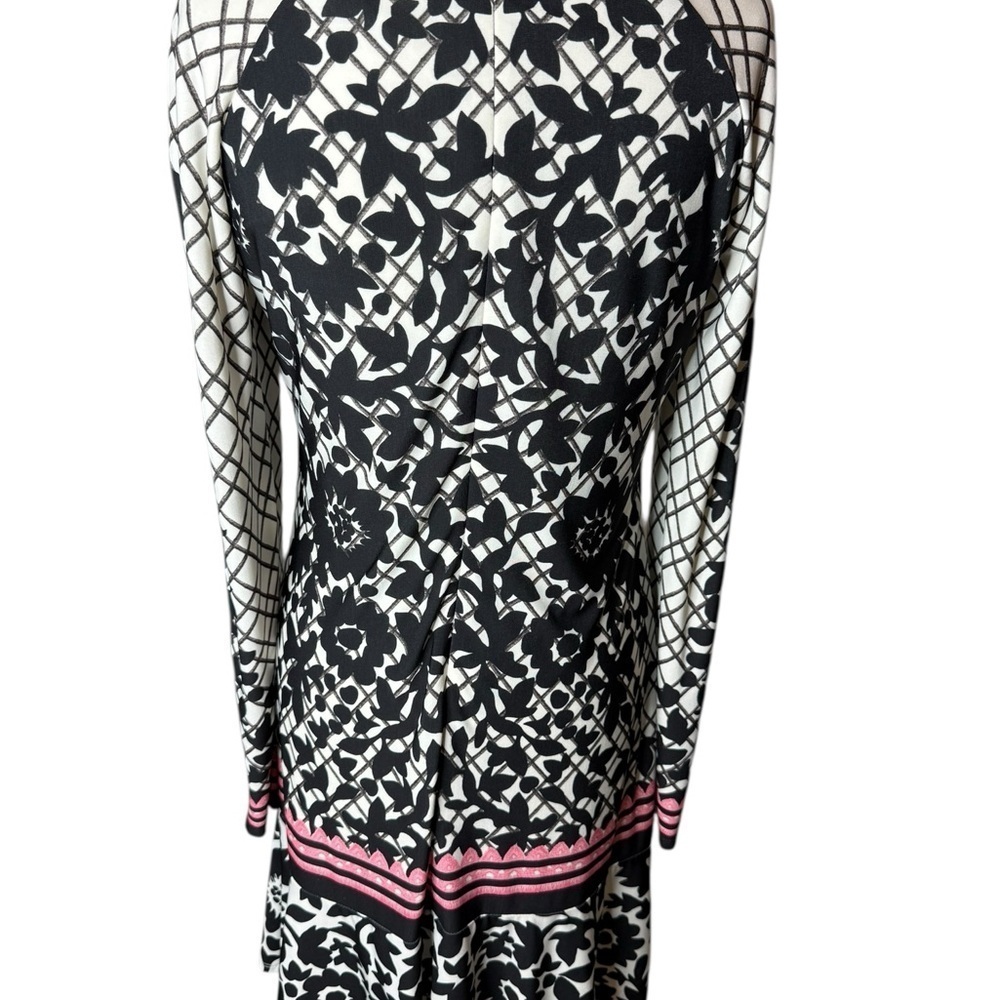 Eliza J Black and White Mini Dress floral size 8 - Picture 10 of 16